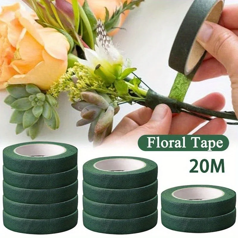 Florist Supply Paper - 20m Floriculture Tape Self-adhesive Bouquet Floral