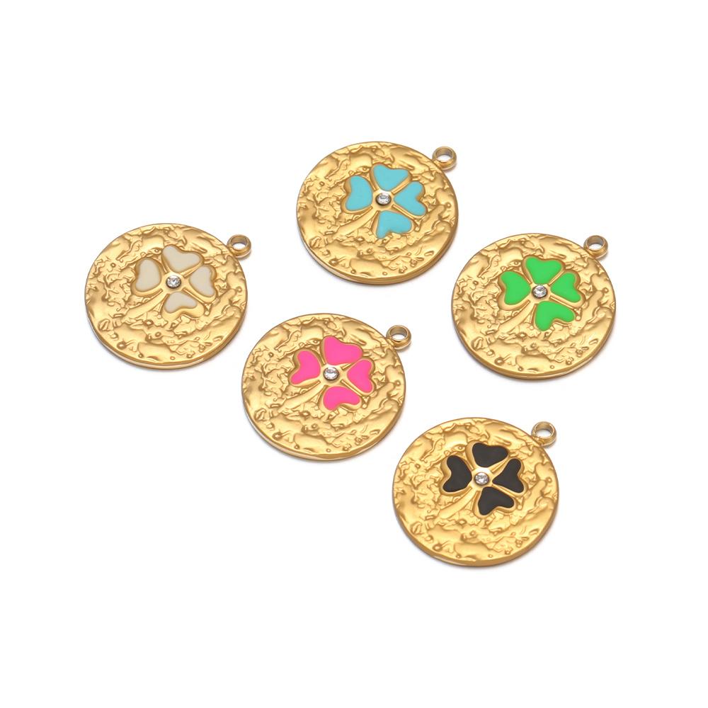 Flower Supplies - 5pcs Stainless Steel Enamel Heart Flower