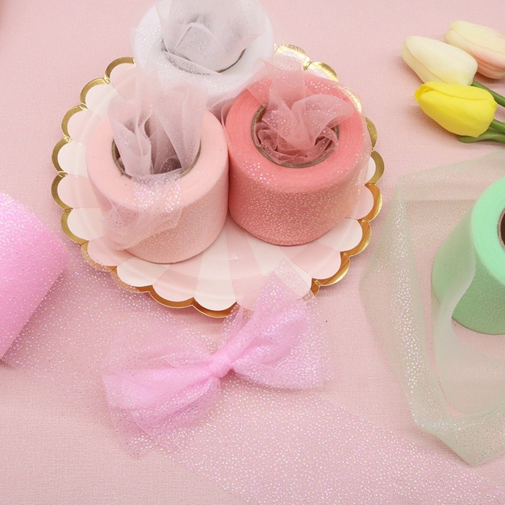 6CM 25Yards Crystal Sequin Rib - مراجعة Ribbon Organza Roll وسعره