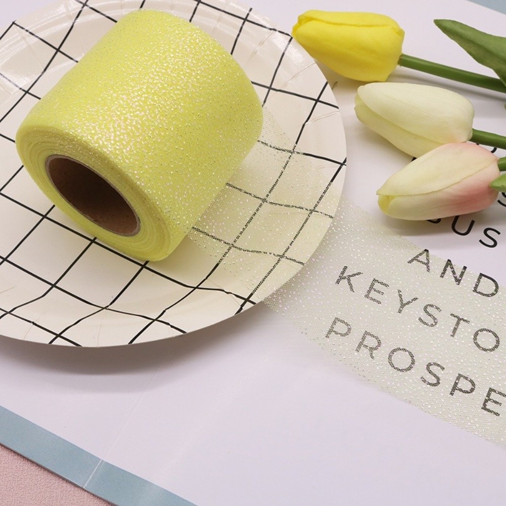 6CM 25Yards Crystal Sequin Rib - مراجعة Ribbon Organza Roll وسعره