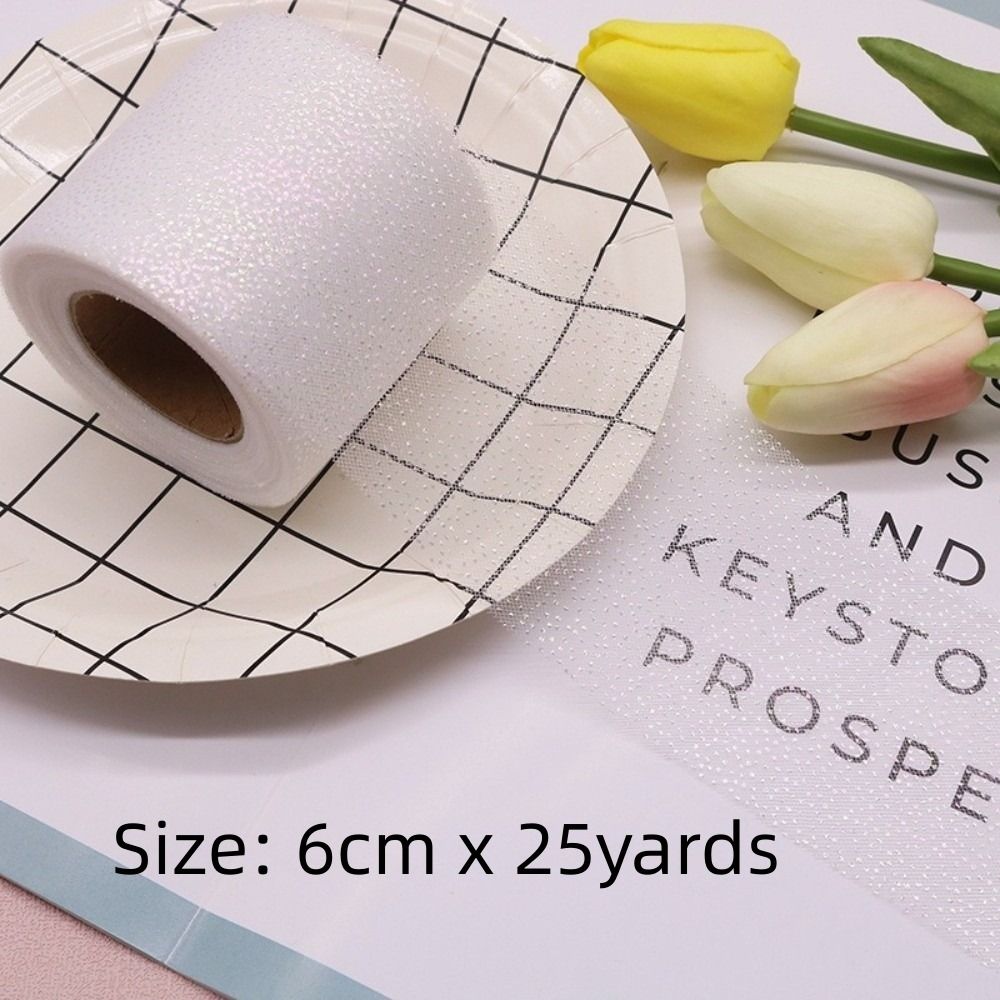 6CM 25Yards Crystal Sequin Rib - مراجعة Ribbon Organza Roll وسعره