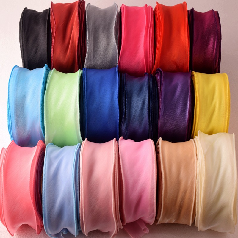 Satin Organza Ribbon Rainbow F - مراجعة Ribbon Organza Roll وسعره