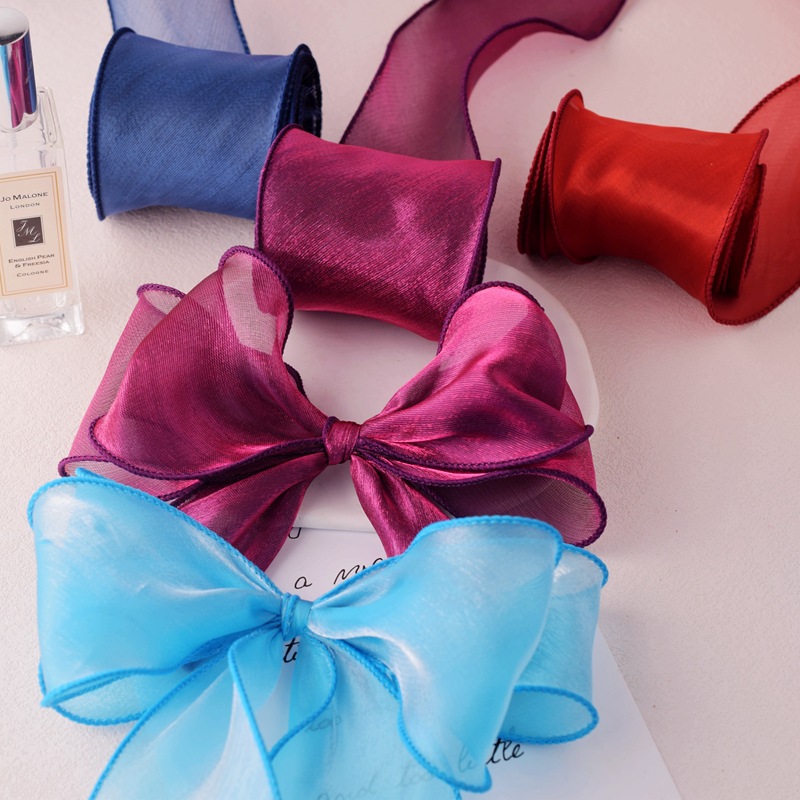 Satin Organza Ribbon Rainbow F - مراجعة Ribbon Organza Roll وسعره