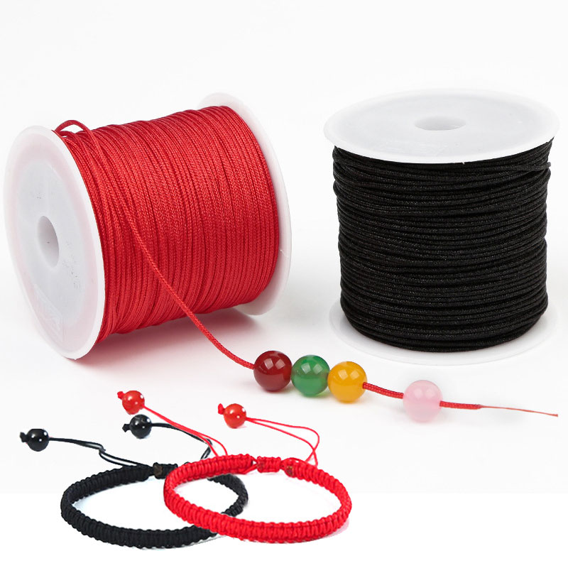 50M/roll 0.8mm Nylon Thread Co - مراجعة Ribbon Wired Satin وسعره