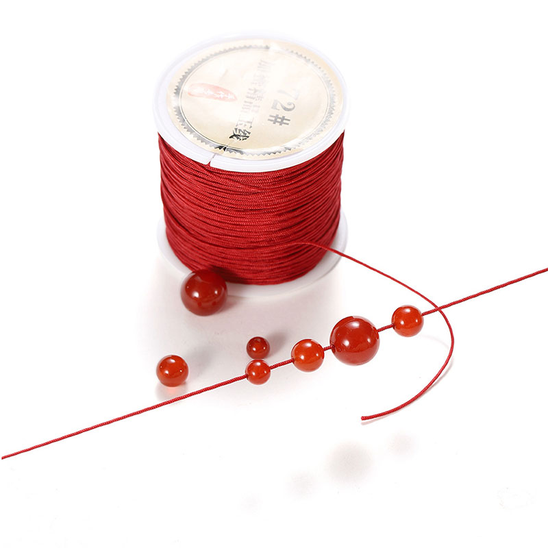 50M/roll 0.8mm Nylon Thread Co - مراجعة Ribbon Wired Satin وسعره
