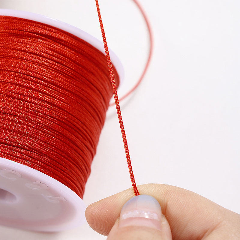 50M/roll 0.8mm Nylon Thread Co - مراجعة Ribbon Wired Satin وسعره