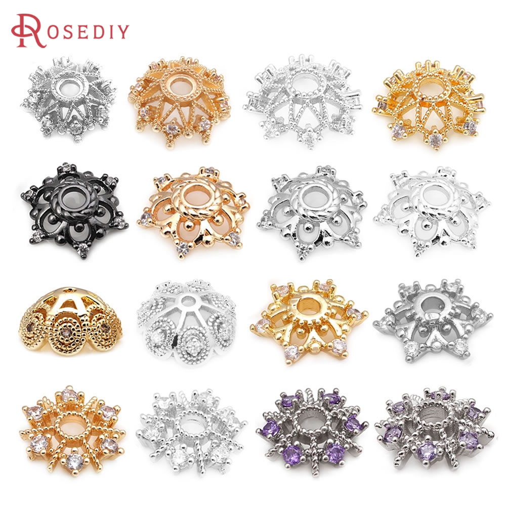 18K Gold Color Brass and Zirco - مراجعة Flower Supplies وسعره
