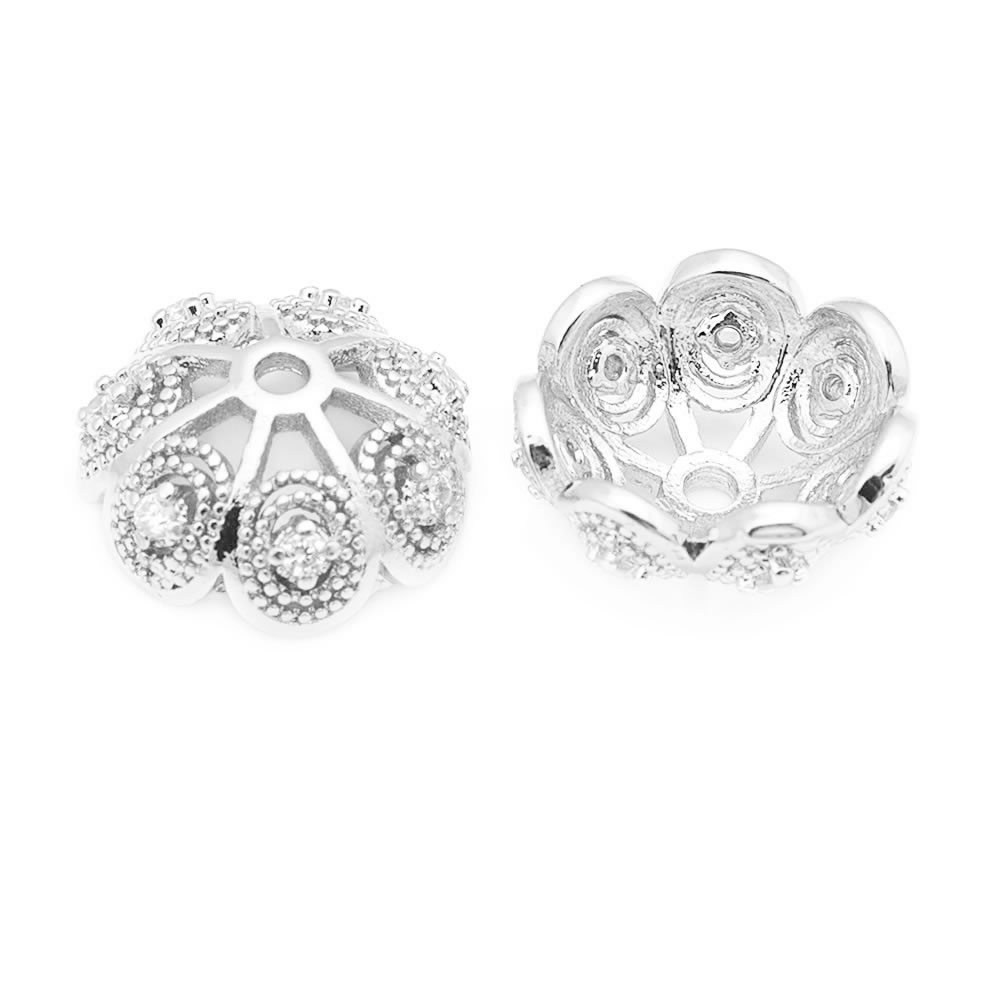 18K Gold Color Brass and Zirco - مراجعة Flower Supplies وسعره