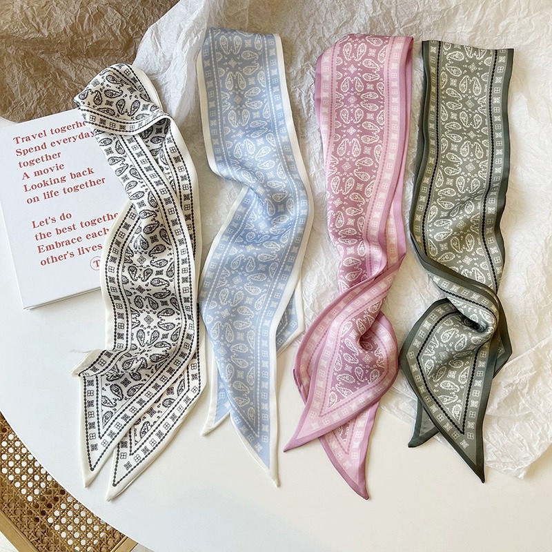 Set Series Silk Satin Scarf Wo - مراجعة Ribbon Wired Satin وسعره