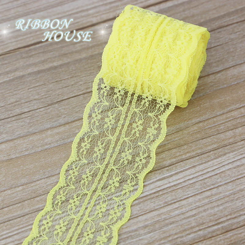 (5 yards/roll) 45mm White lace - مراجعة Ribbon Organza Roll وسعره