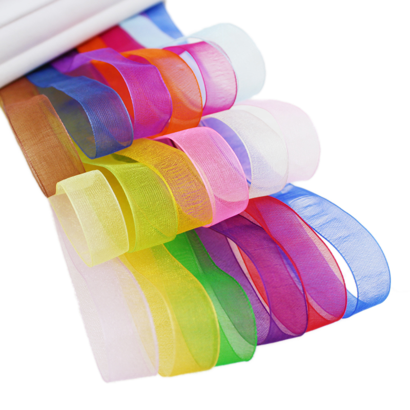 (50 yards/roll) 12mm organza r - مراجعة Ribbon Organza Roll وسعره