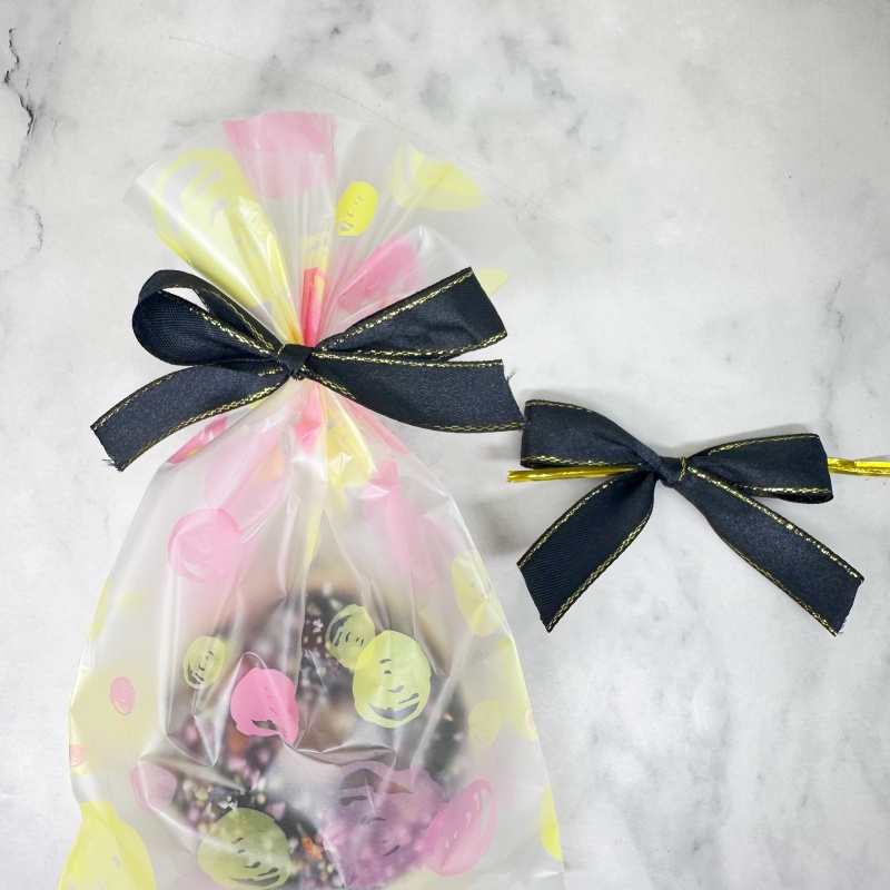 20pcs Black Satin Ribbon Bows  - مراجعة Ribbon Wired Satin وسعره