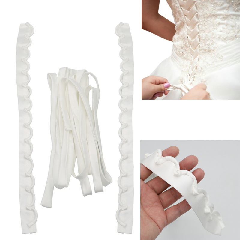 3PCS/Set Satin Wedding Dress Z - مراجعة Ribbon Wired Satin وسعره