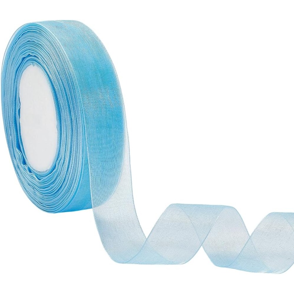 1 Rolls Sheer Organza Ribbon W - مراجعة Ribbon Organza Roll وسعره