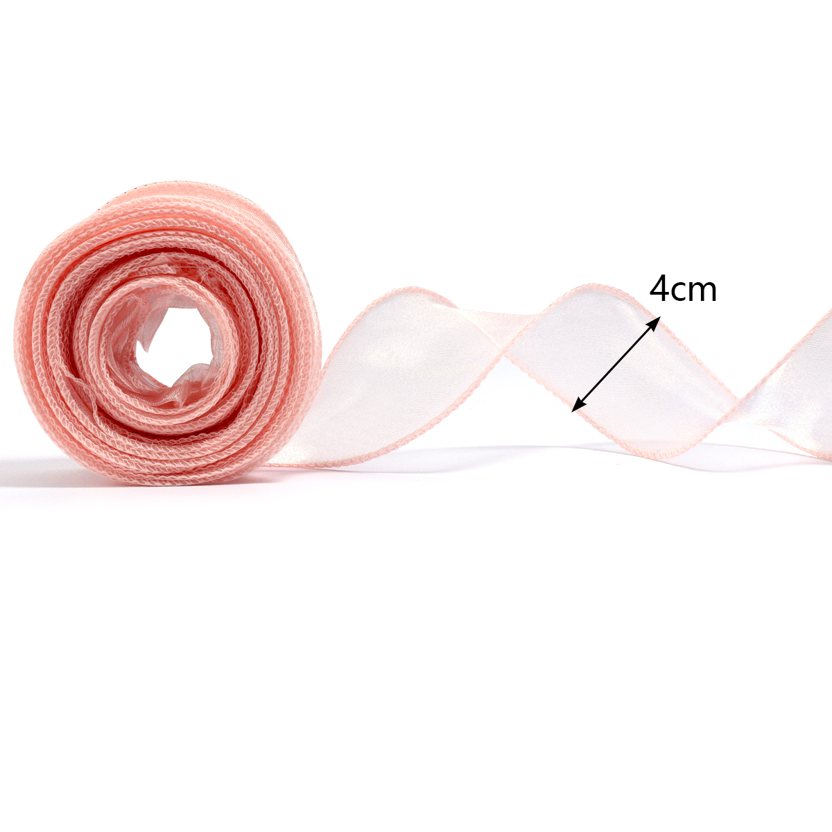10yards/roll Sheer Chiffon Rib - مراجعة Ribbon Organza Roll وسعره