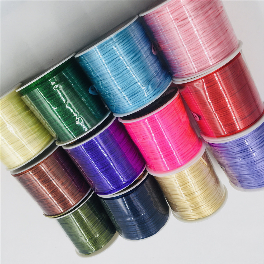 1mm Rope  50meters/roll Satin  - مراجعة Ribbon Wired Satin وسعره