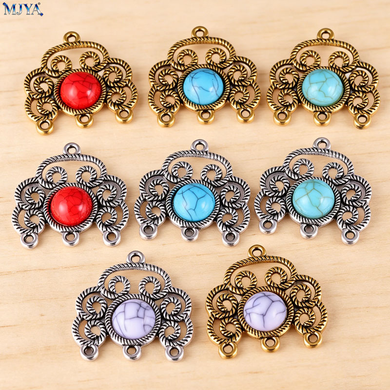 MJYA 5pcs/lot Vintage Alloy Tu - مراجعة Flower Supplies وسعره