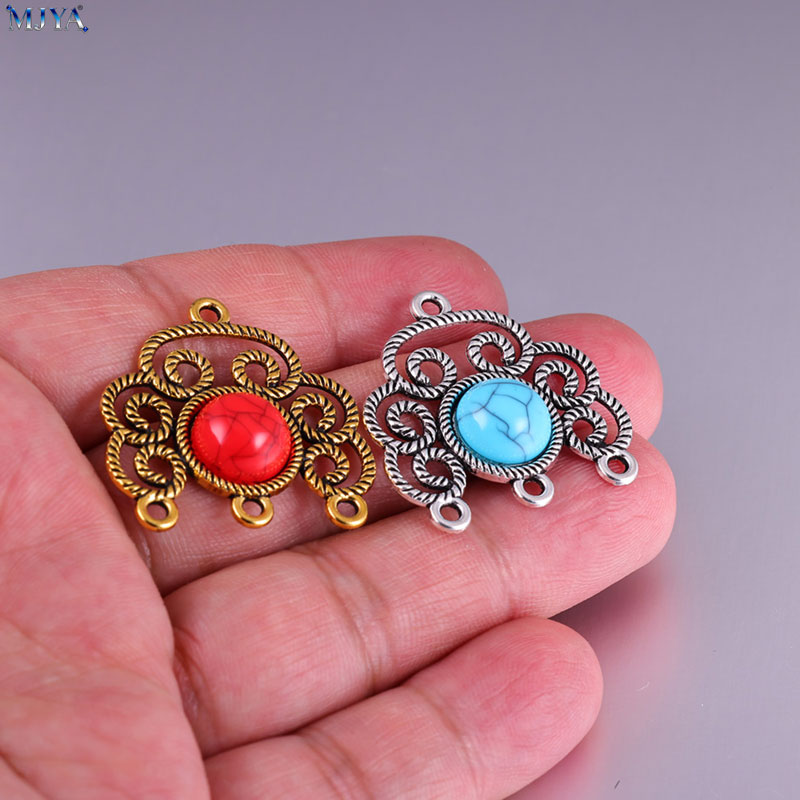 MJYA 5pcs/lot Vintage Alloy Tu - مراجعة Flower Supplies وسعره