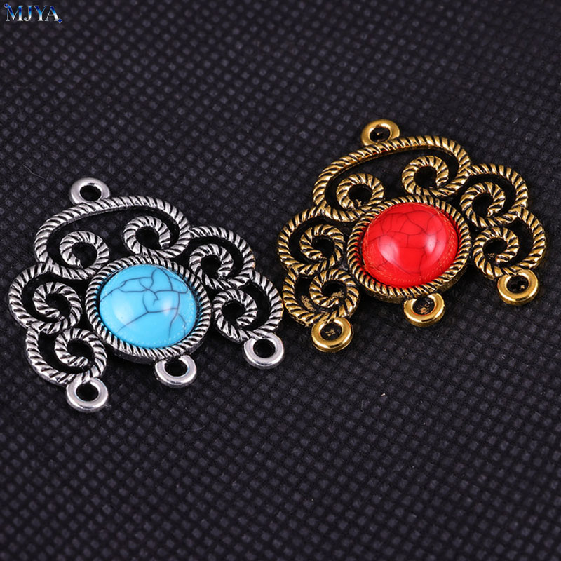 MJYA 5pcs/lot Vintage Alloy Tu - مراجعة Flower Supplies وسعره