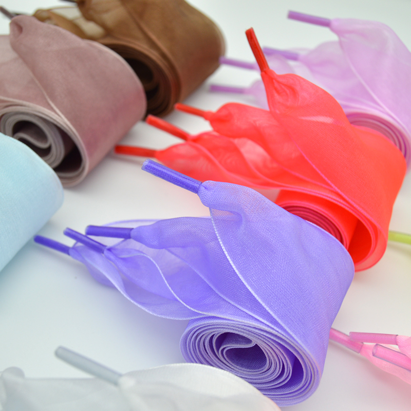 1 Pair 4cm Widen Organza Shoe  - مراجعة Ribbon Wired Satin وسعره