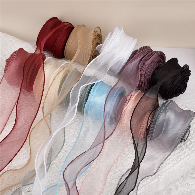 10m/ 2.2m Roll Solid Color Org - مراجعة Ribbon Organza Roll وسعره