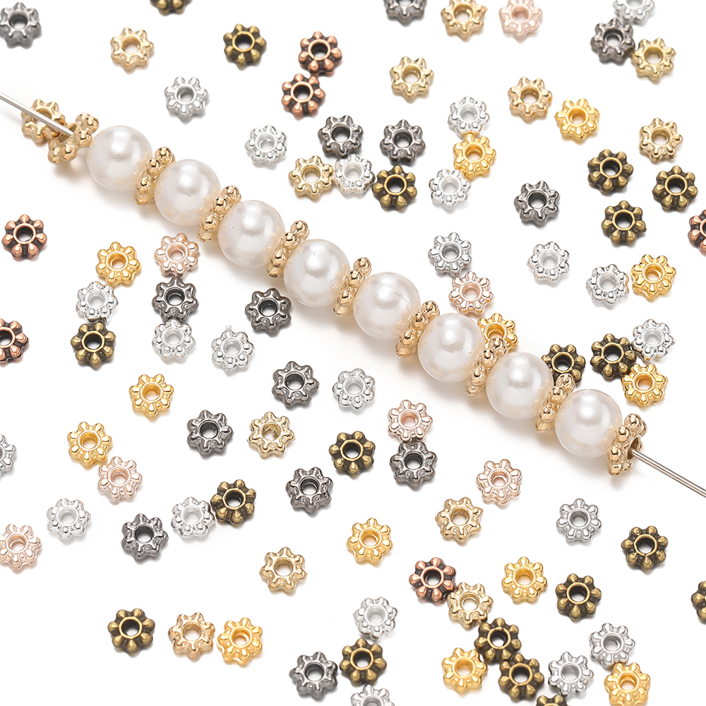 200Pcs 4/6mm Alloy Snowflake B - مراجعة Flower Supplies وسعره
