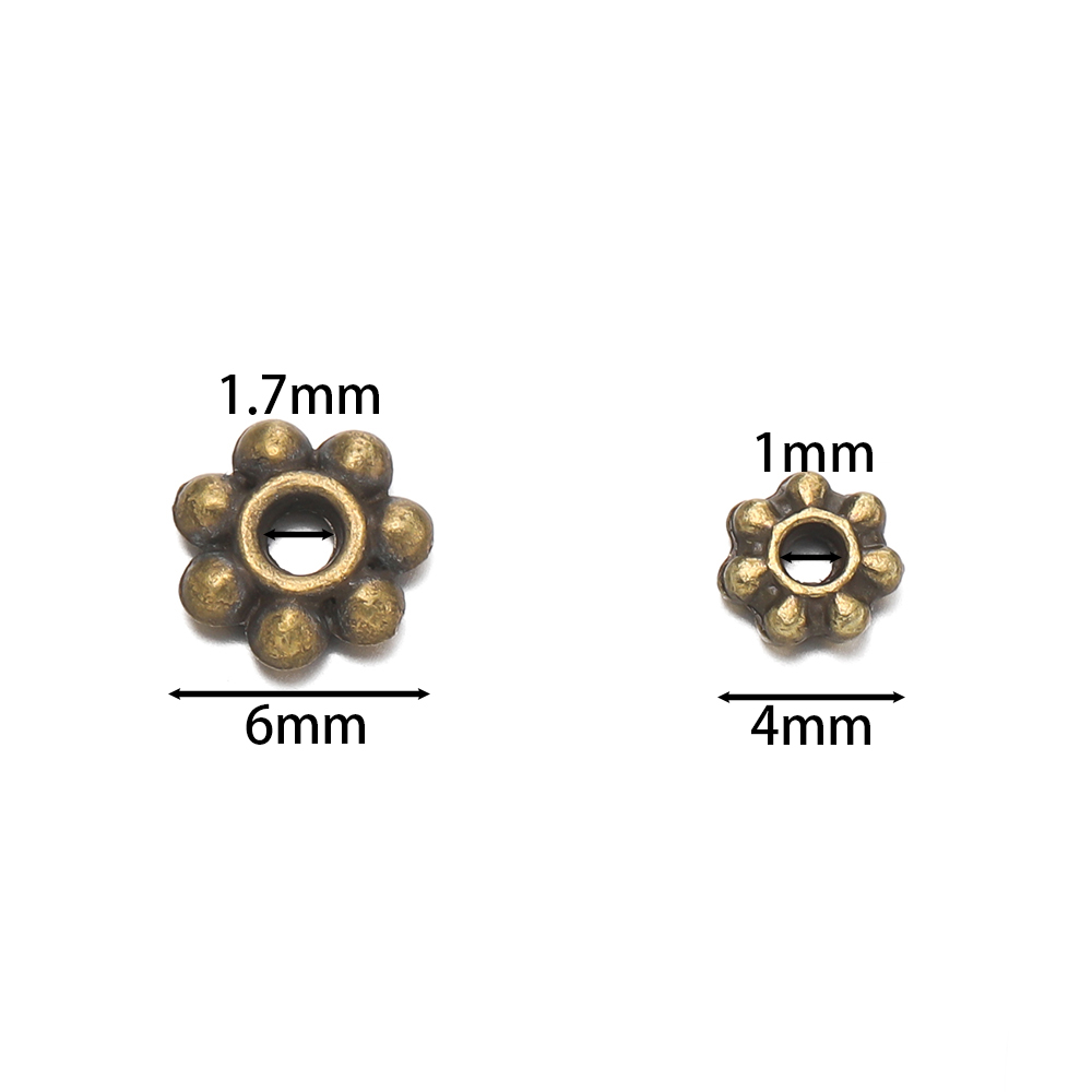 200Pcs 4/6mm Alloy Snowflake B - مراجعة Flower Supplies وسعره