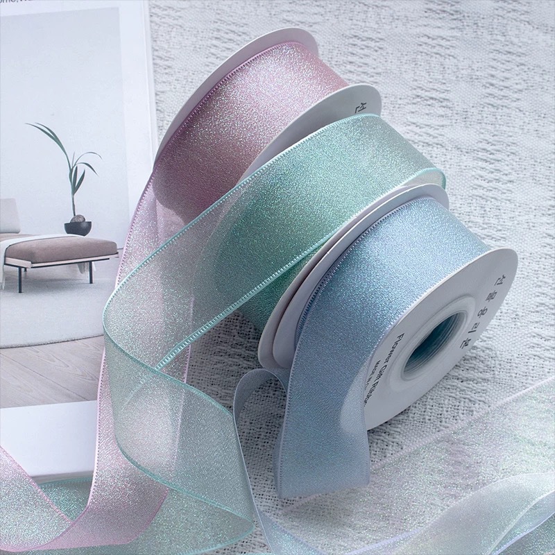10Yards Roll 4CM Colorful Orga - مراجعة Ribbon Organza Roll وسعره