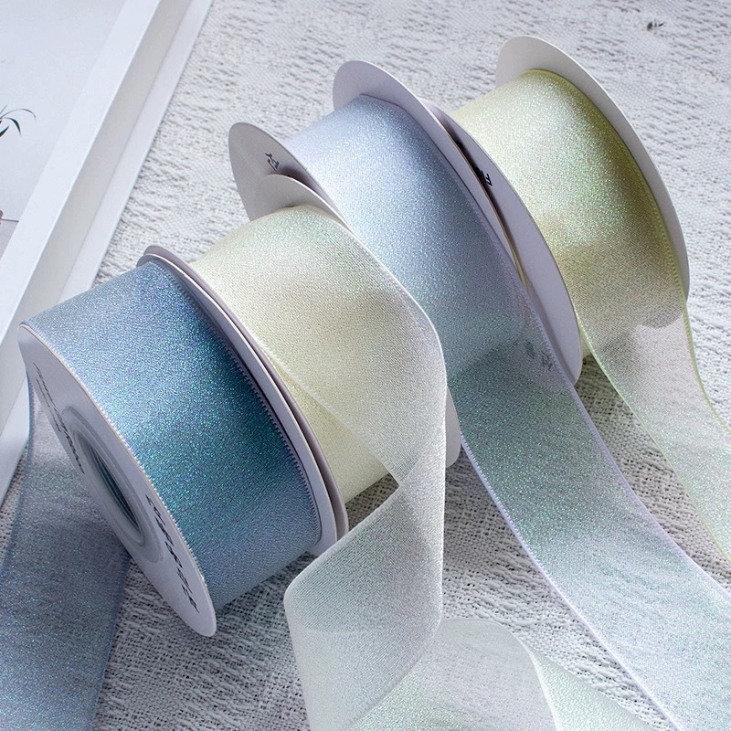 10Yards Roll 4CM Colorful Orga - مراجعة Ribbon Organza Roll وسعره
