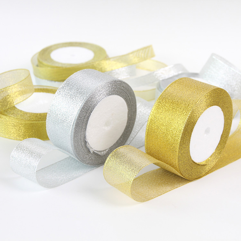 Gold/Silver Organza Onion Ribb - مراجعة Ribbon Organza Roll وسعره