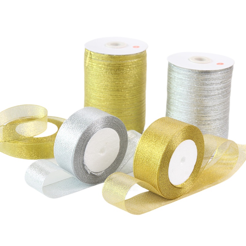 Gold/Silver Organza Onion Ribb - مراجعة Ribbon Organza Roll وسعره