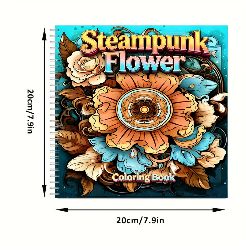Coloring Book Steampunk Flower - مراجعة Flower Supplies وسعره