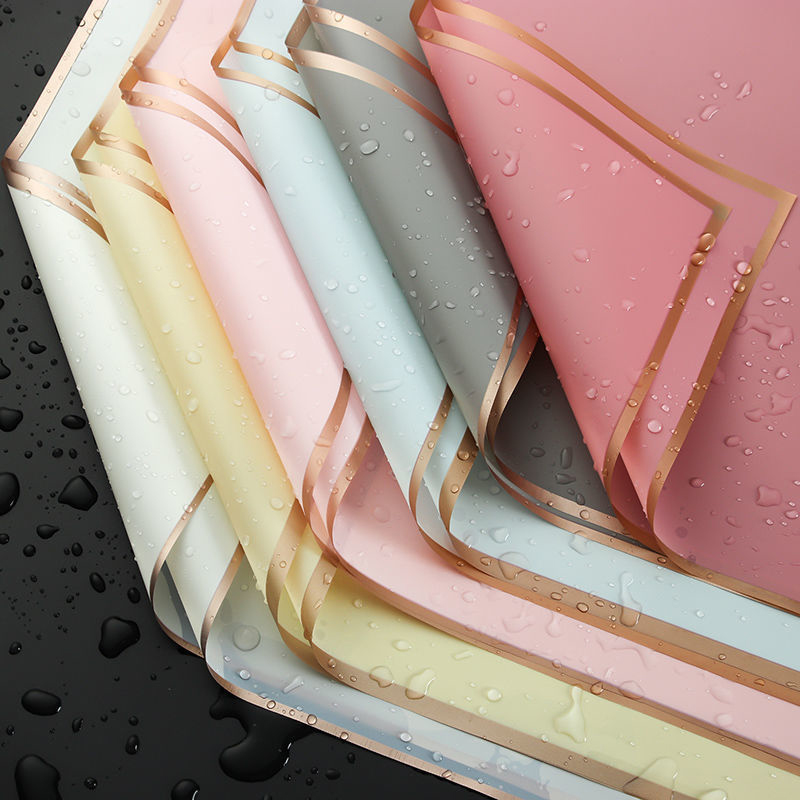 10pcs/set Waterproof Gold Bord - مراجعة Florist Supply Paper وسعره