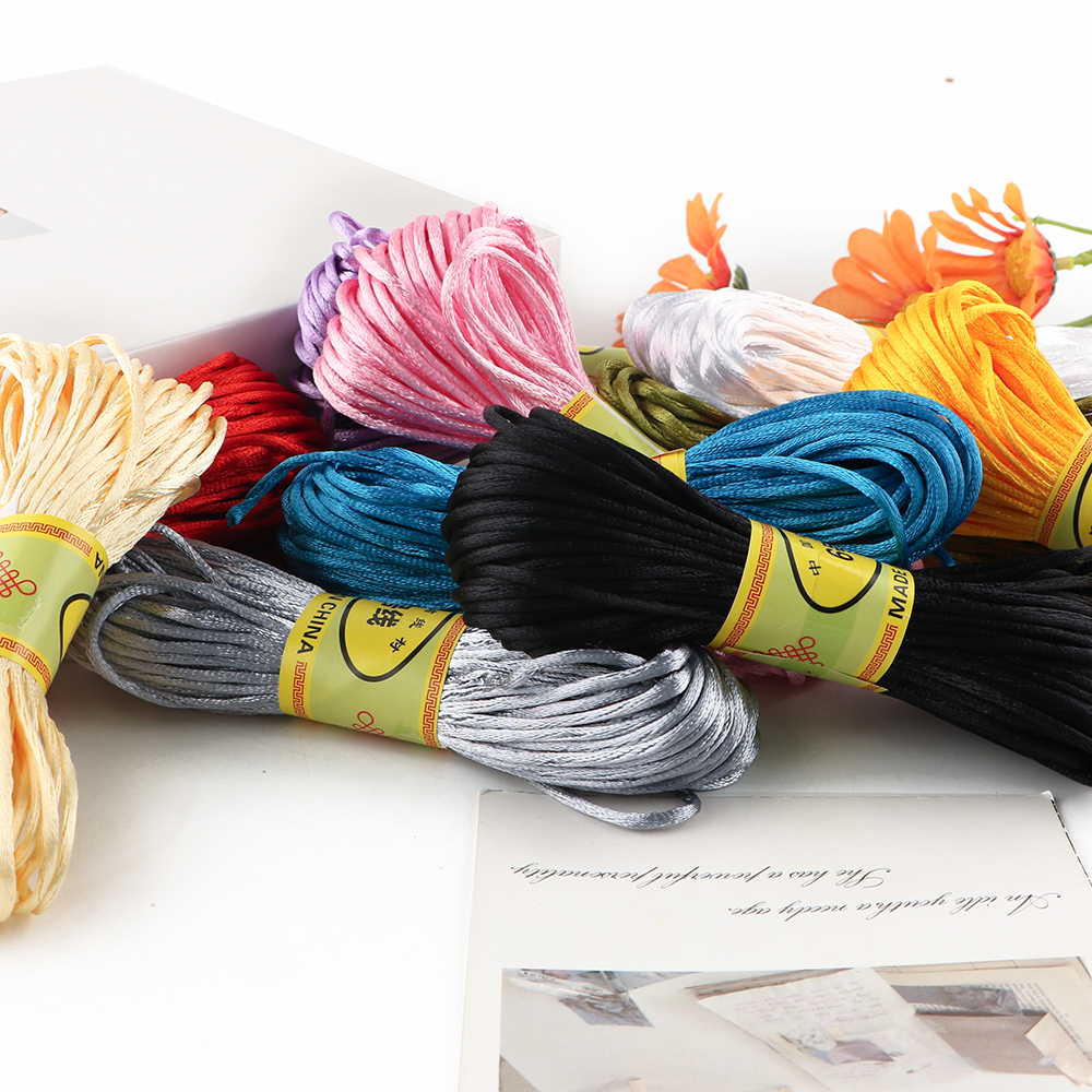 2mm 18m/Lot Satin Nylon Trim C - مراجعة Ribbon Wired Satin وسعره