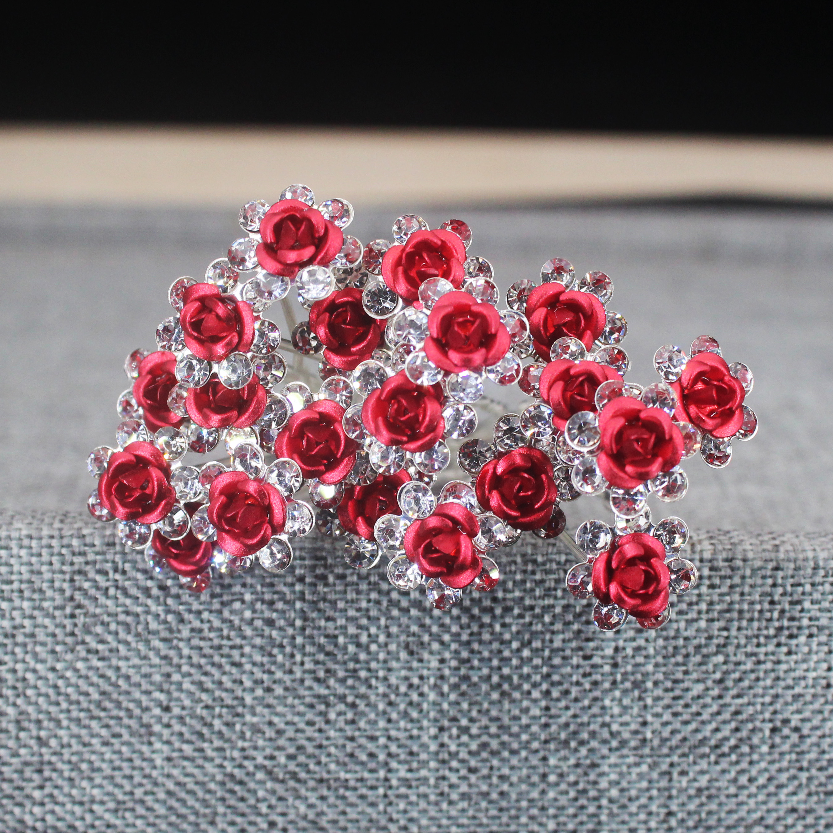 20PCS Rose Flower Rhinestone H - مراجعة Flower Supplies وسعره