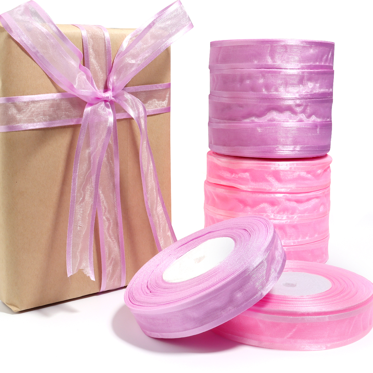 50 Yards/Roll Colorful Organza - مراجعة Ribbon Organza Roll وسعره