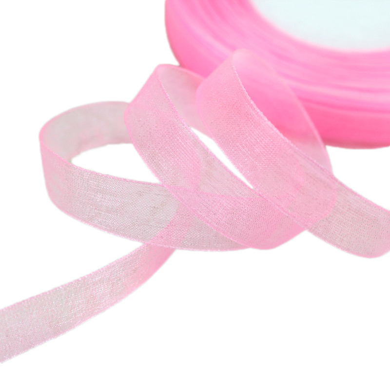 (50 yards/roll) 12mm organza r - مراجعة Ribbon Organza Roll وسعره