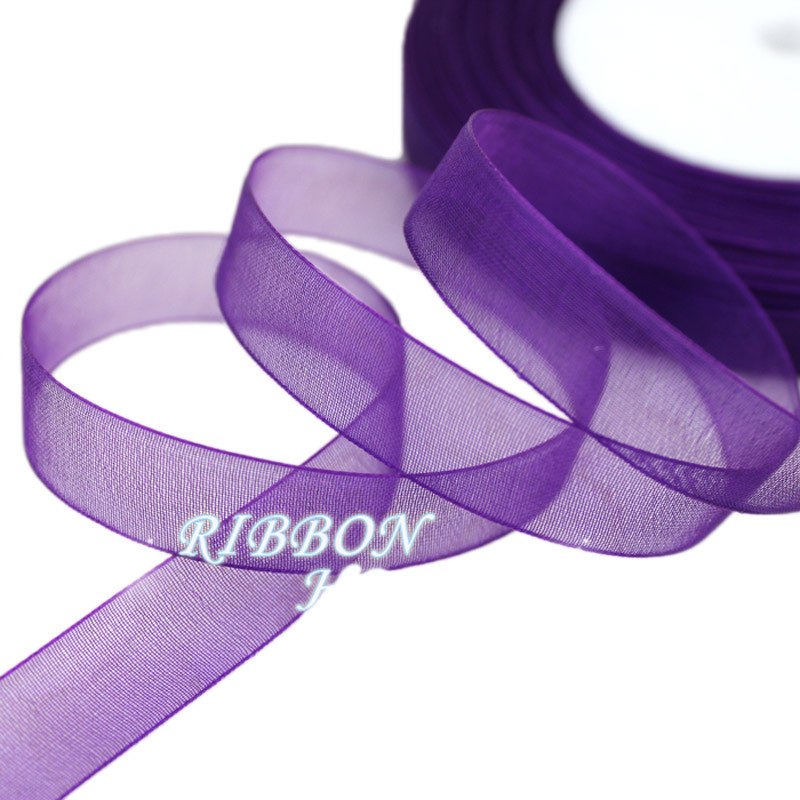 (50 yards/roll) 12mm organza r - مراجعة Ribbon Organza Roll وسعره